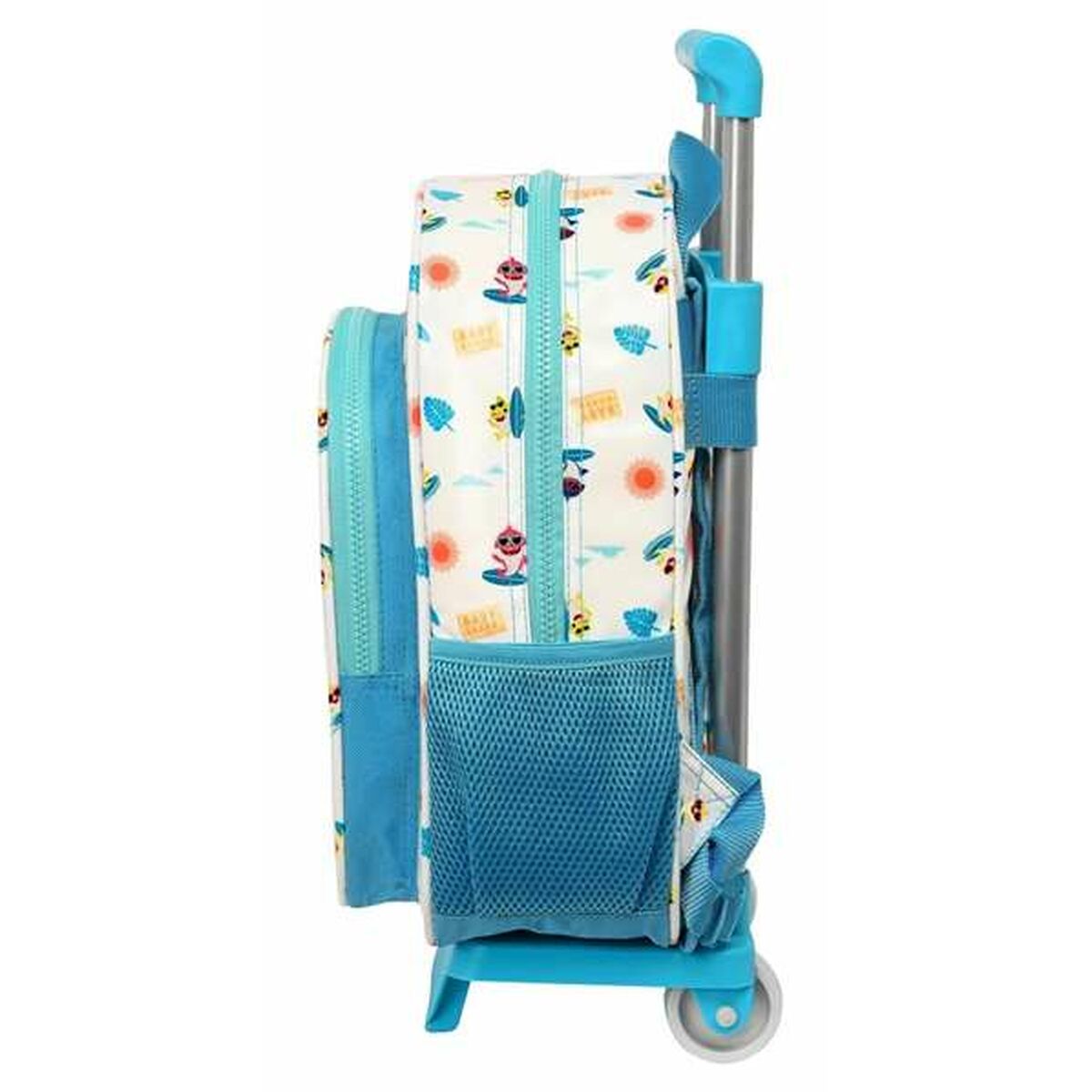 Schoolrugzak met Wielen Baby Shark Surfing Blauw 26 x 34 x 11 cm-Topper Trend