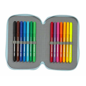 Dubbele etui Glow Lab Cisnes 12,5 x 19,5 x 4 cm Zwaan-Topper Trend