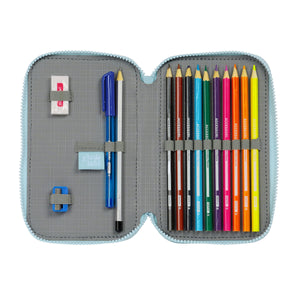 Dubbele etui Glow Lab Cisnes 12,5 x 19,5 x 4 cm Zwaan-Topper Trend