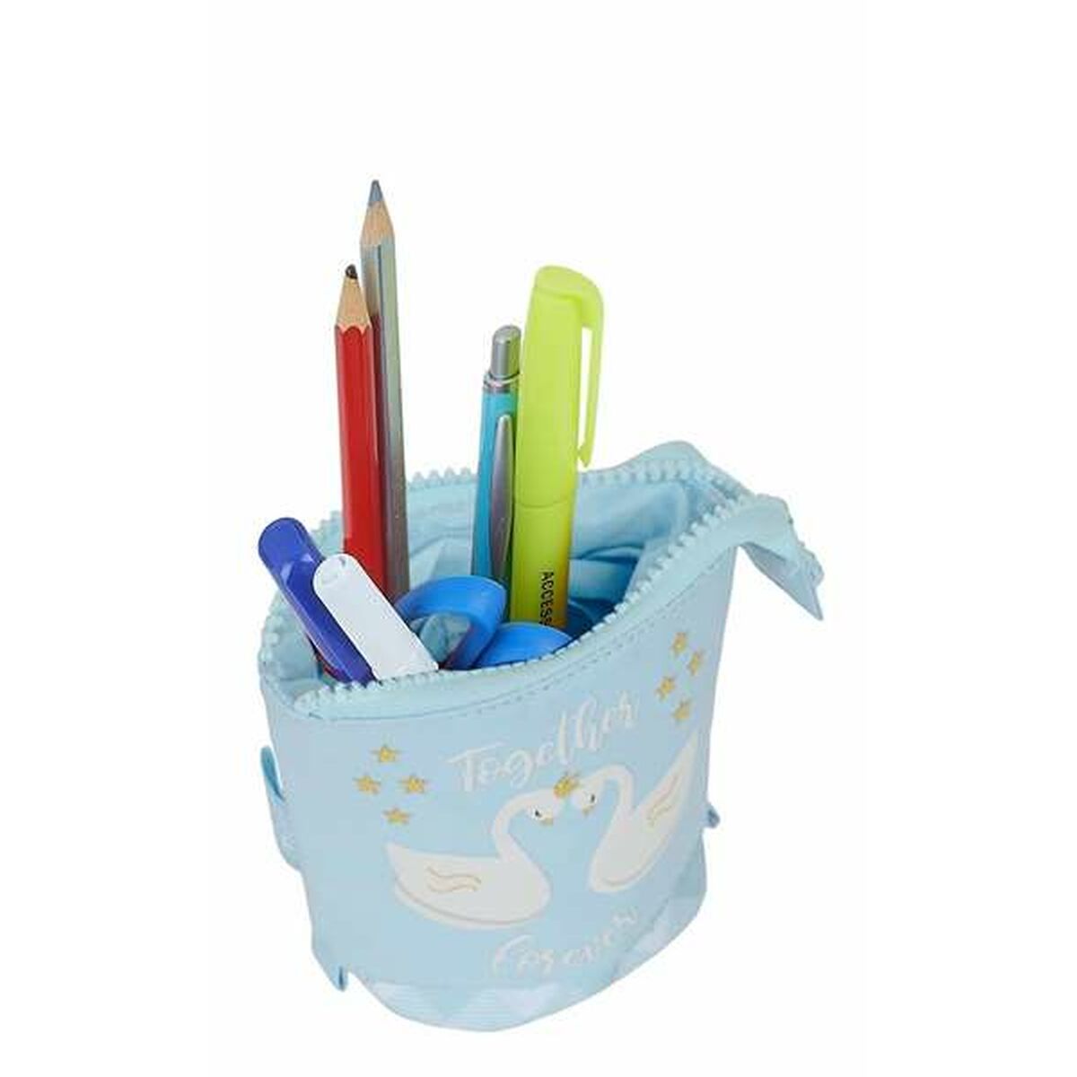 Alleshouder Glowlab Kids Licht Blauw 8 x 19 x 6 cm Zwaan-Topper Trend