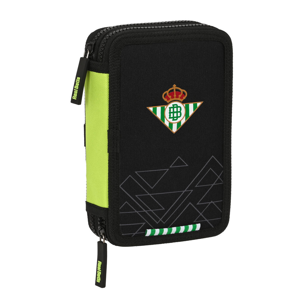 Dubbele etui Real Betis Balompié Zwart 12,5 x 19,5 x 4 cm-Topper Trend
