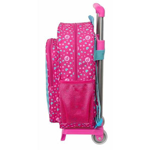 Schoolrugzak met Wielen Pinypon Blauw Roze 26 x 34 x 11 cm-Topper Trend