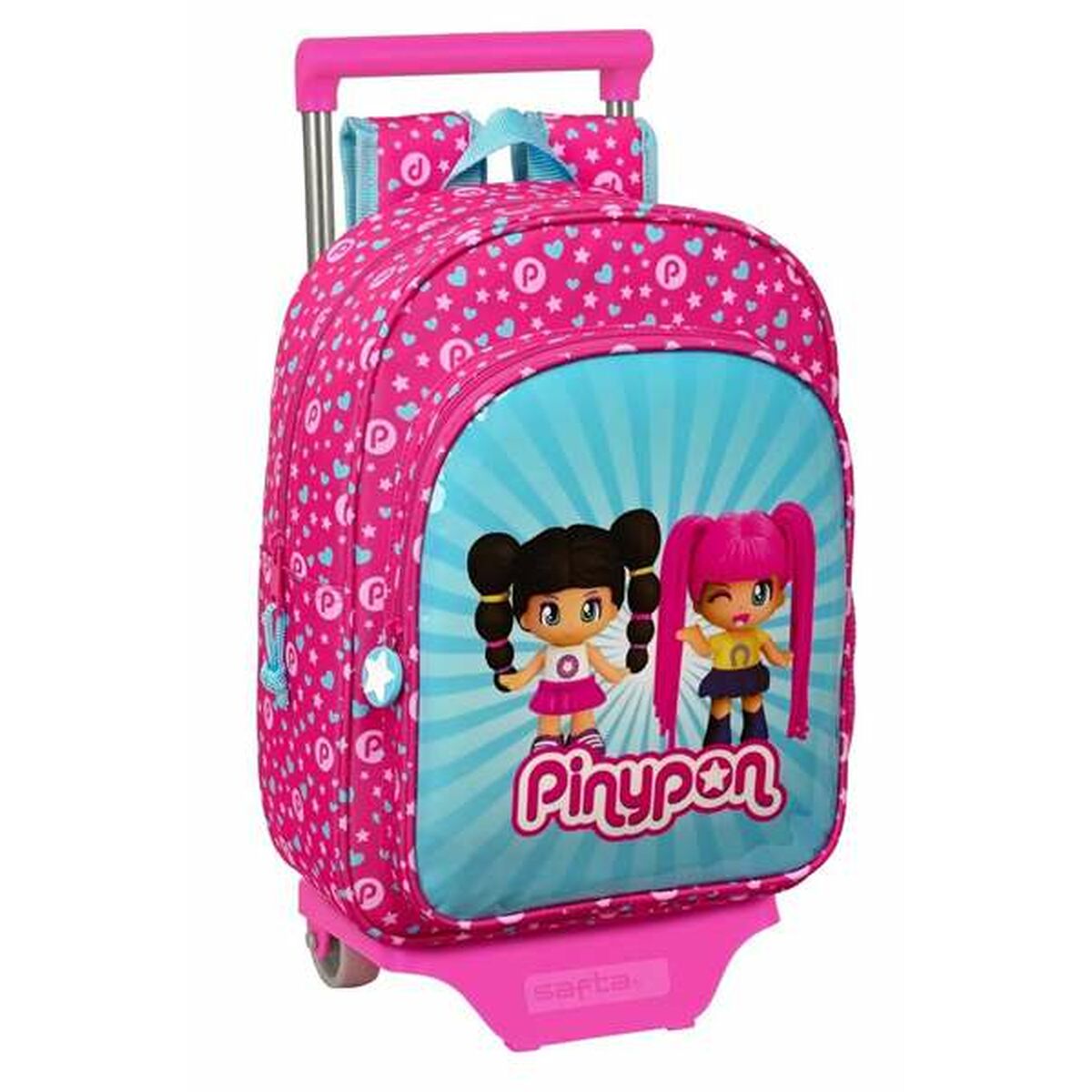 Schoolrugzak met Wielen Pinypon Blauw Roze 26 x 34 x 11 cm-Topper Trend