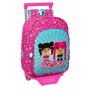 Schoolrugzak met Wielen Pinypon Blauw Roze 26 x 34 x 11 cm-Topper Trend