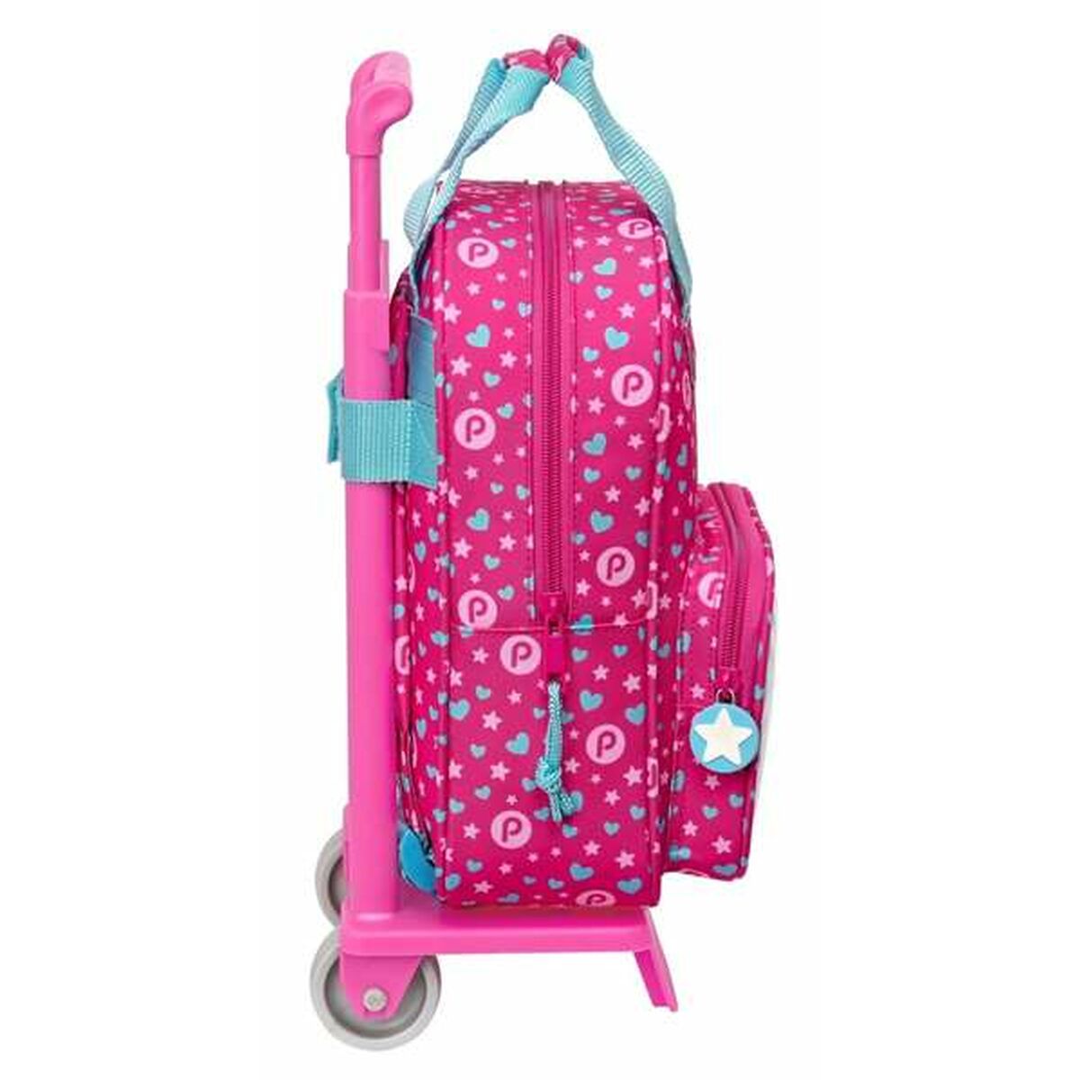 Schoolrugzak met Wielen Pinypon Blauw Roze 20 x 28 x 8 cm-Topper Trend