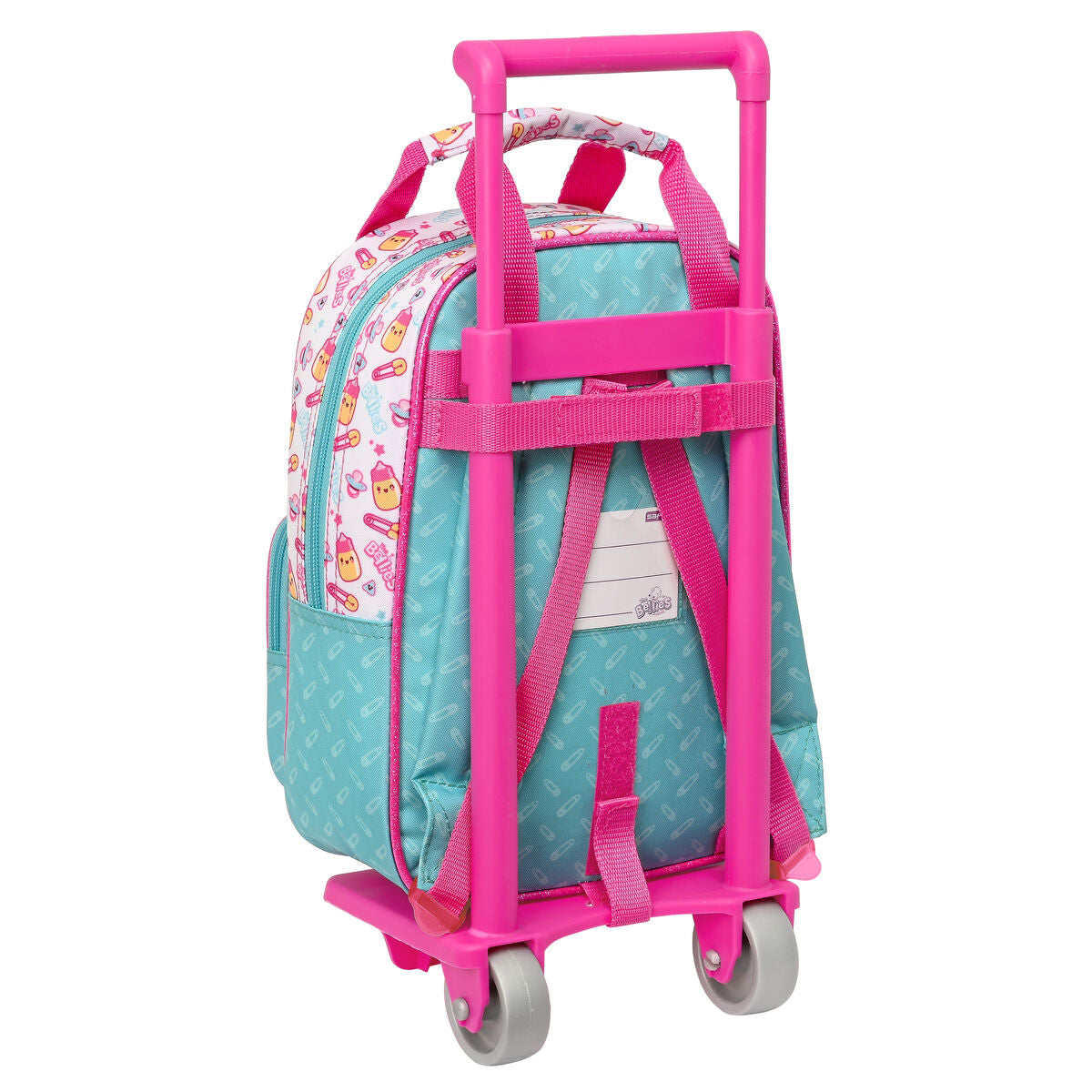 Schoolrugzak met Wielen The Bellies Wit Turkoois Paars 20 x 28 x 8 cm-Topper Trend