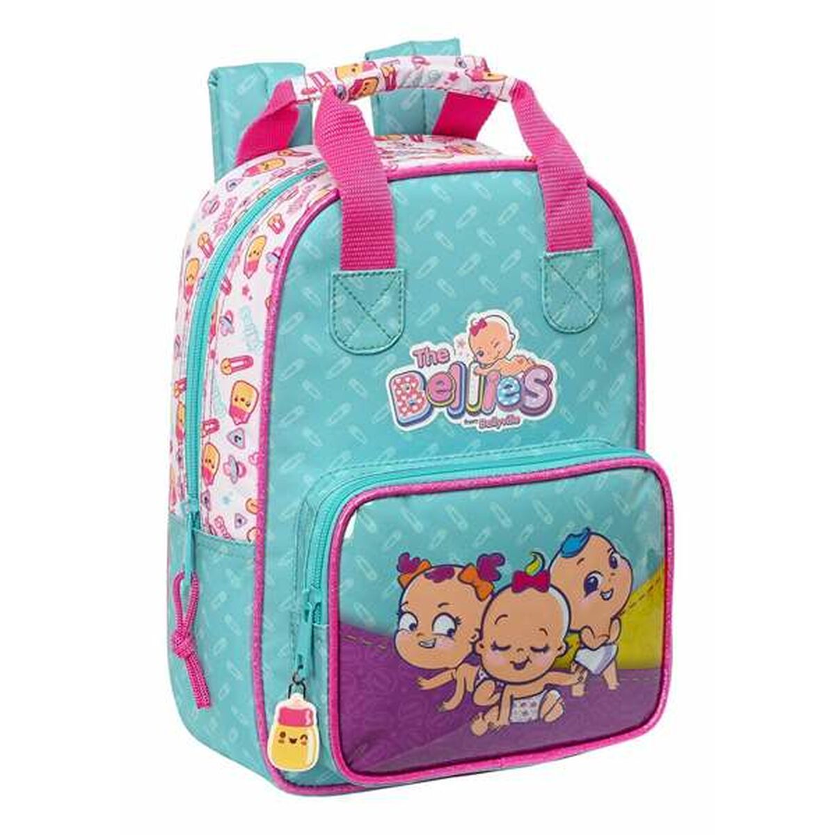 Kinderrugzak The Bellies Wit Turkoois Paars 20 x 28 x 8 cm-Topper Trend