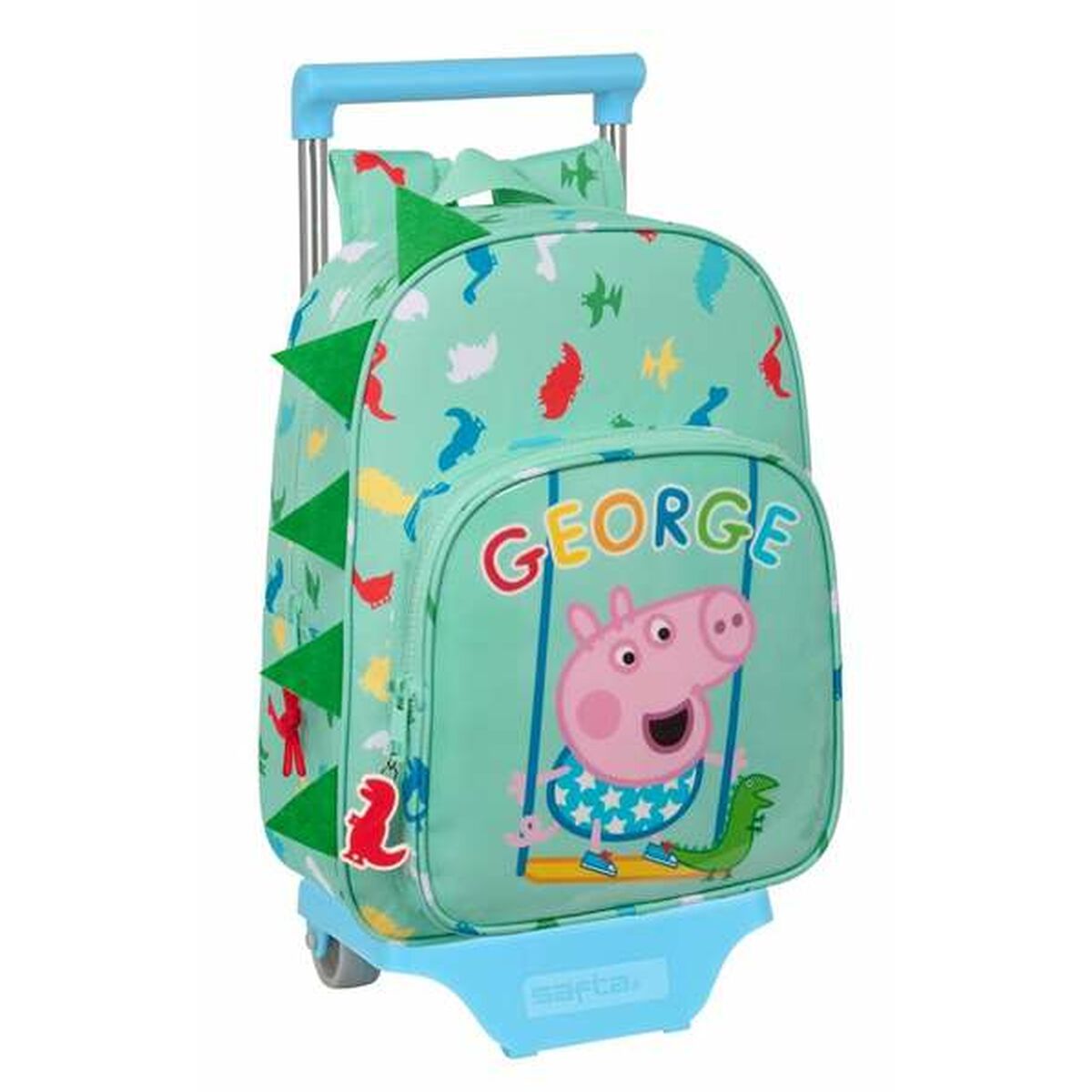 Schoolrugzak met Wielen Peppa Pig George Munt 26 x 34 x 11 cm-Topper Trend