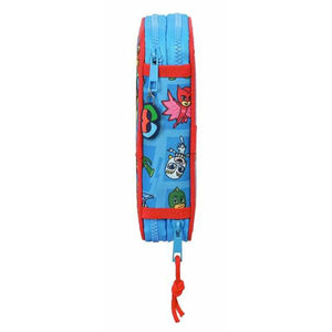 Dubbele etui PJ Masks Blauw 12,5 x 19,5 x 4 cm-Topper Trend