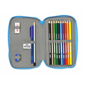 Dubbele etui PJ Masks Blauw 12,5 x 19,5 x 4 cm-Topper Trend