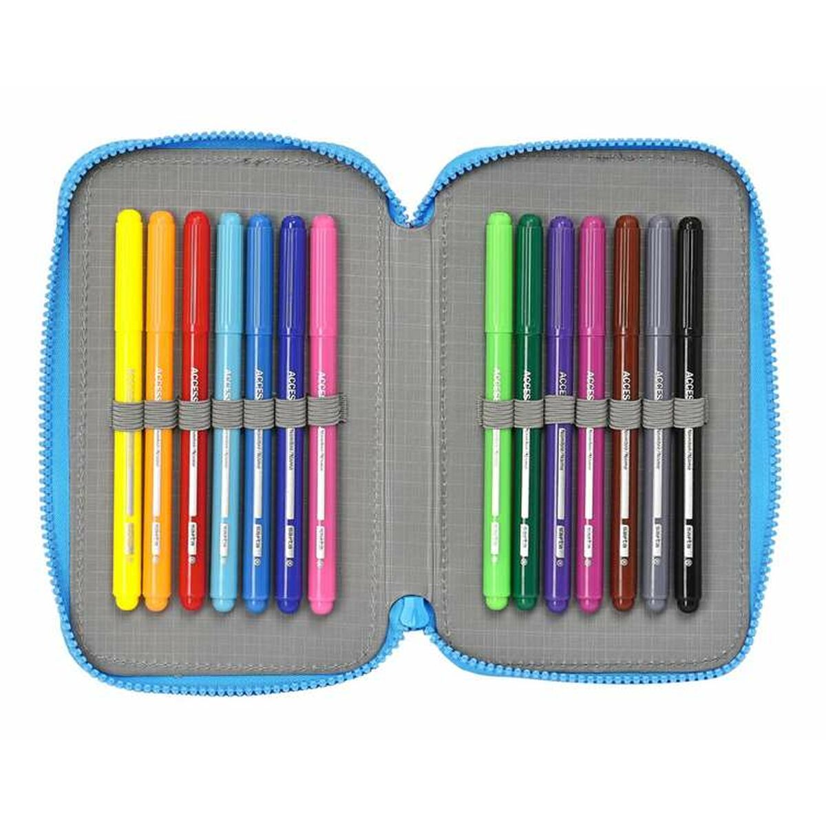 Dubbele etui PJ Masks Blauw 12,5 x 19,5 x 4 cm-Topper Trend
