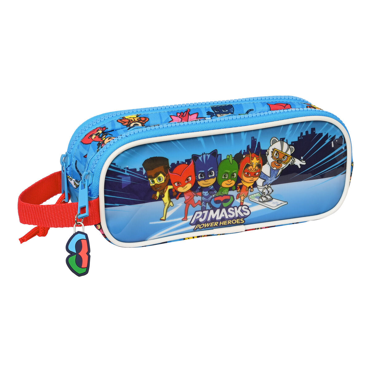 Pennenetui met 2 vakken PJ Masks Blauw 21 x 8 x 6 cm-Topper Trend