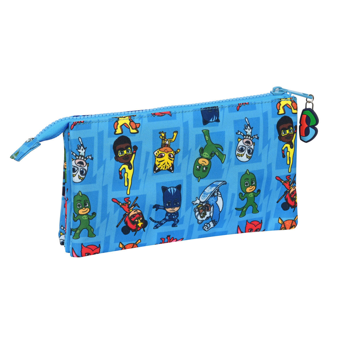 Pennenetui met 3 vakken PJ Masks Blauw 22 x 12 x 3 cm-Topper Trend