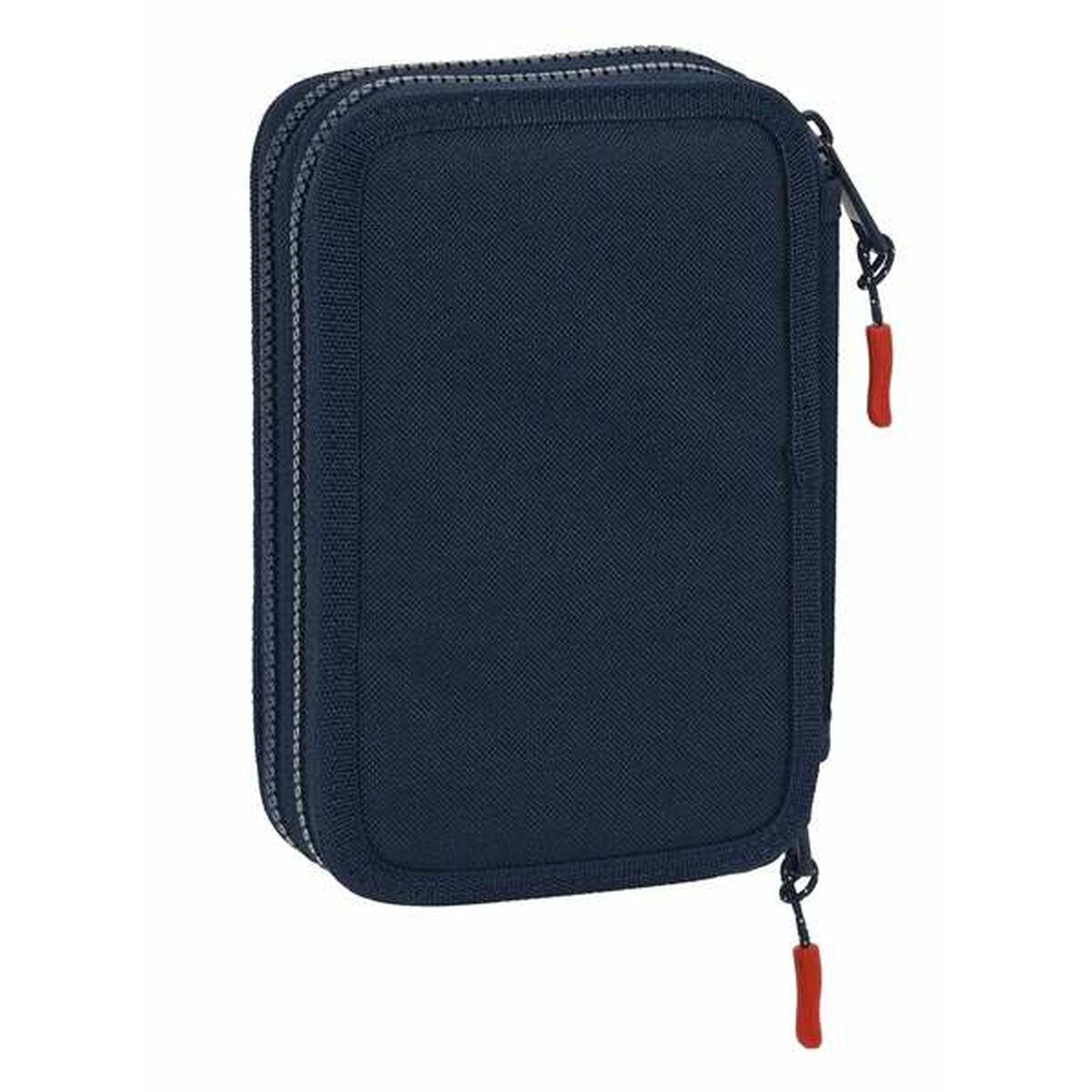 Dubbele etui Munich Flash Marineblauw 12,5 x 19,5 x 4 cm-Topper Trend