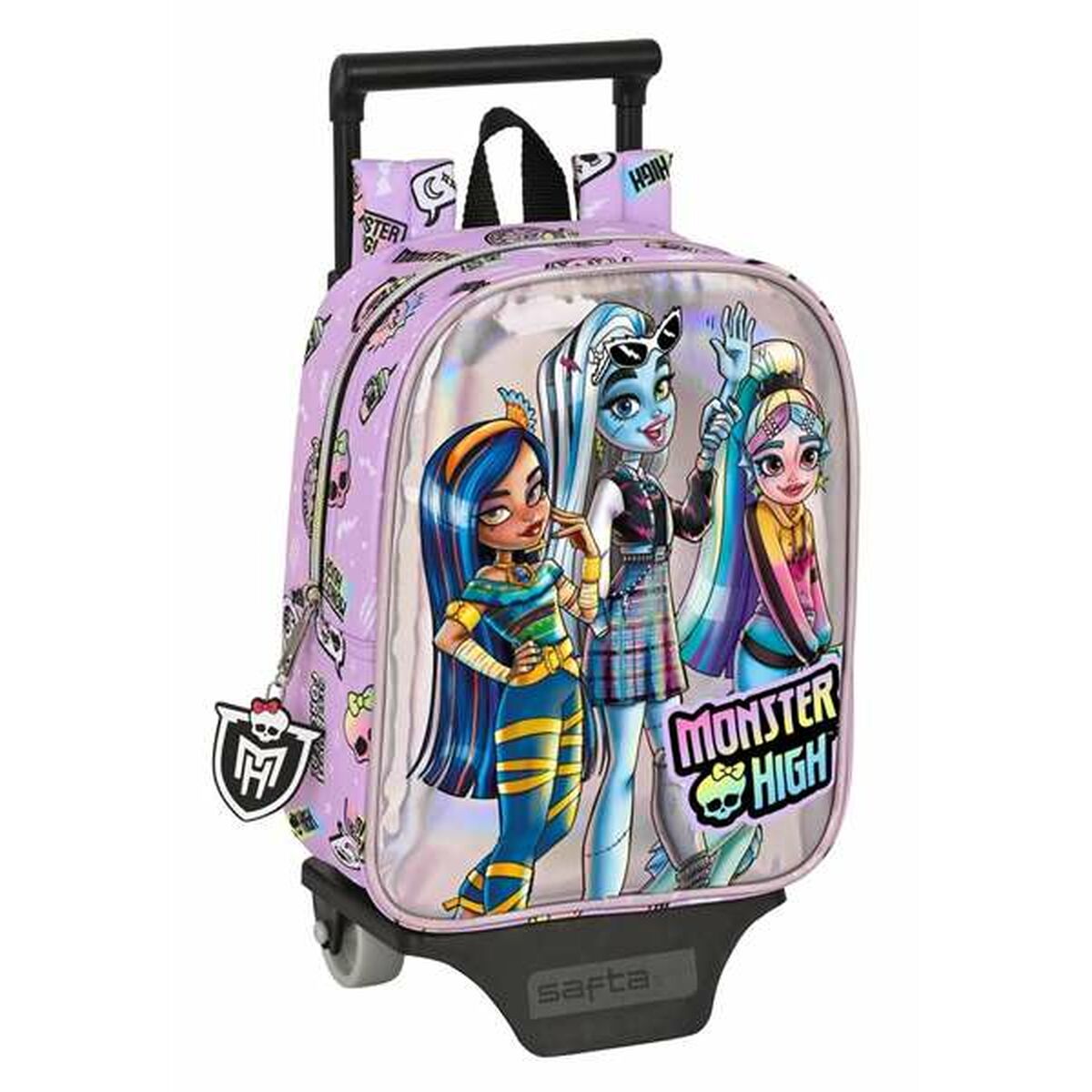 Schoolrugzak met Wielen Monster High Best boos Lila 22 x 27 x 10 cm-Topper Trend