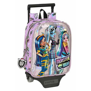 Schoolrugzak met Wielen Monster High Best boos Lila 22 x 27 x 10 cm-Topper Trend