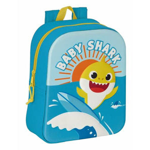 3D-schoolrugzak Baby Shark Blauw 22 x 27 x 10 cm-Topper Trend