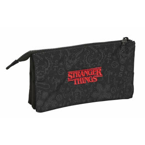 Pennenetui met 3 vakken Stranger Things Zwart 22 x 12 x 3 cm-Topper Trend