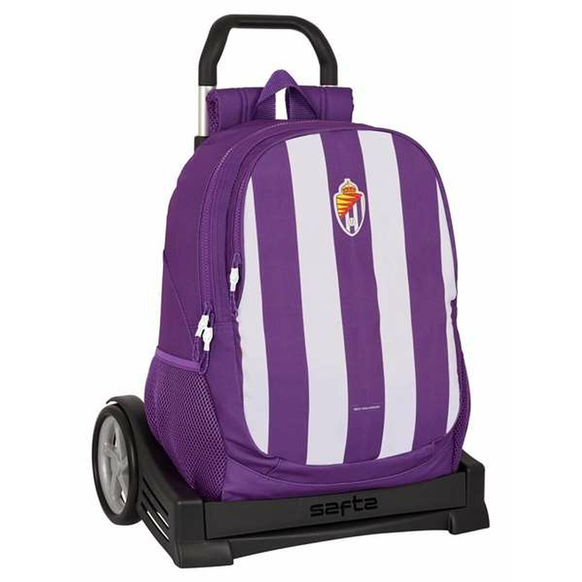 Schoolrugzak met Wielen Real Valladolid C.F. Paars 32 x 44 x 16 cm-Topper Trend