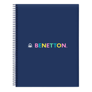 Notitieboekje Benetton Cool Marineblauw A4 120 Lakens-Topper Trend