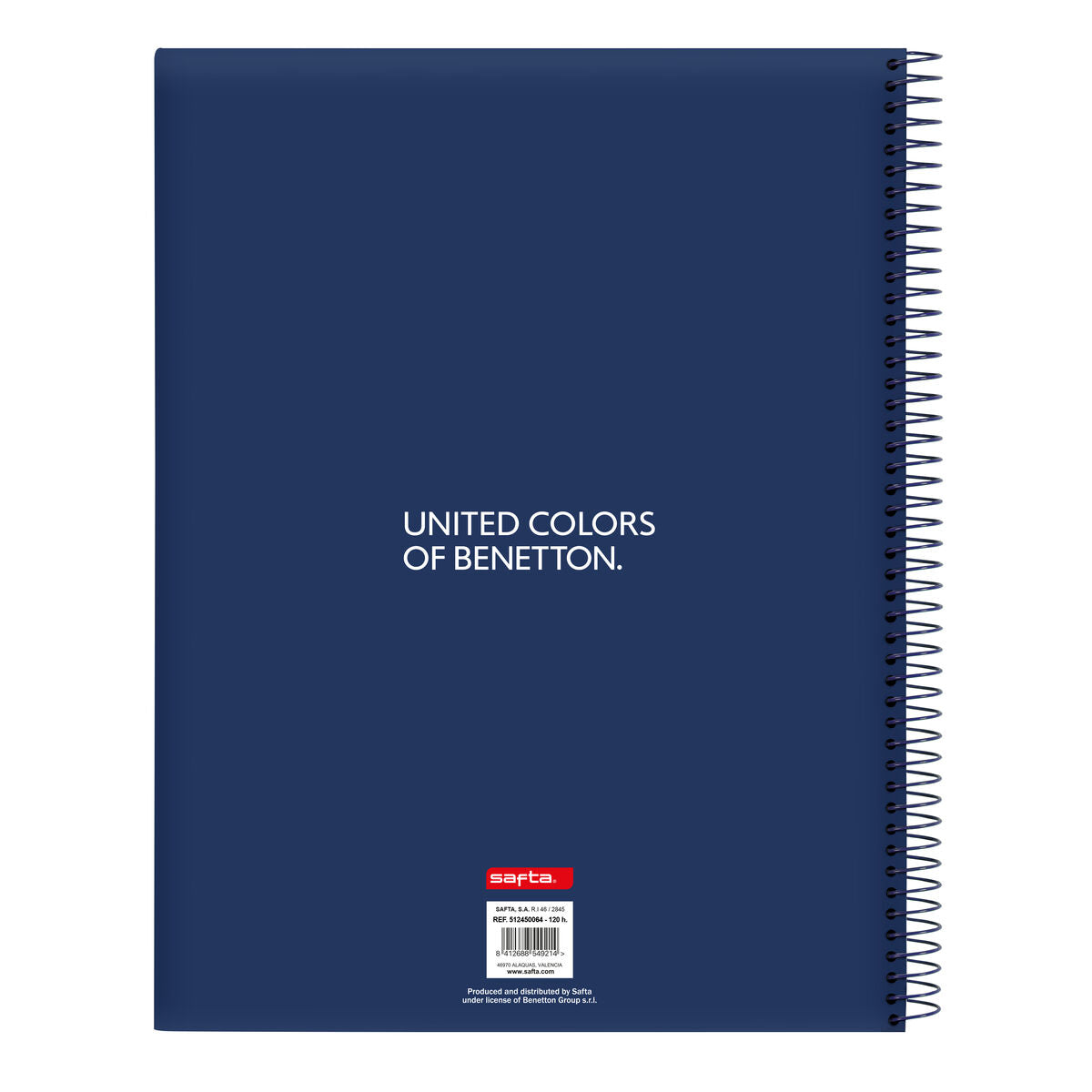 Notitieboekje Benetton Cool Marineblauw A4 120 Lakens-Topper Trend