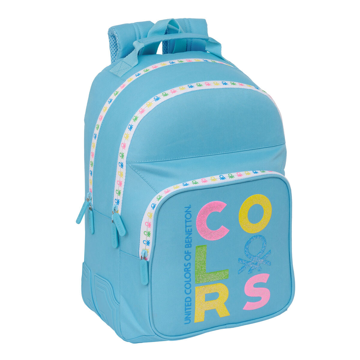 Schoolrugzak Benetton Spring Celeste 32 x 42 x 15 cm-Topper Trend