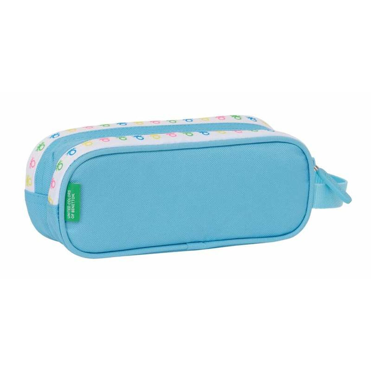 Pennenetui met 2 vakken Benetton Spring Hemelsblauw 21 x 8 x 6 cm-Topper Trend