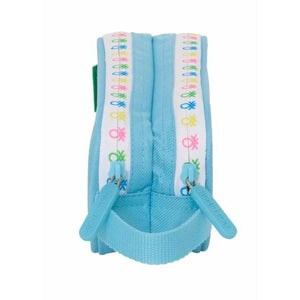 Pennenetui met 2 vakken Benetton Spring Hemelsblauw 21 x 8 x 6 cm-Topper Trend