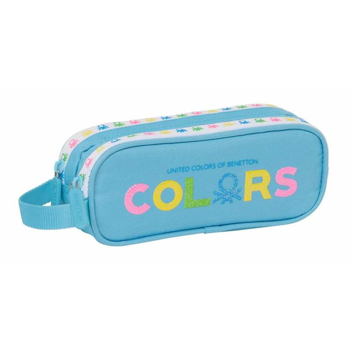 Pennenetui met 2 vakken Benetton Spring Hemelsblauw 21 x 8 x 6 cm-Topper Trend