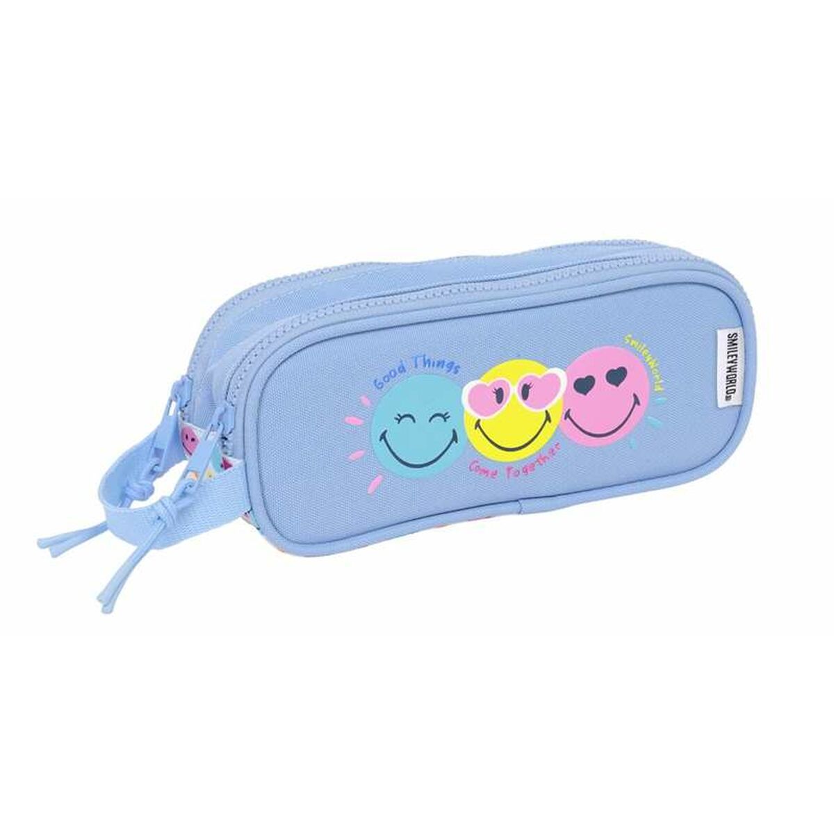 Pennenetui met 2 vakken Smiley Joyful 21 x 8 x 6 cm-Topper Trend