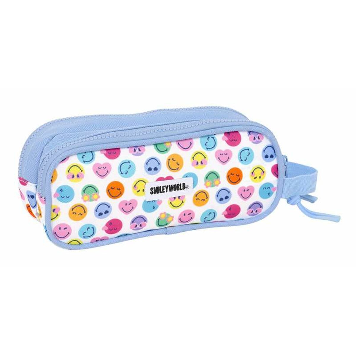 Pennenetui met 2 vakken Smiley Joyful 21 x 8 x 6 cm-Topper Trend