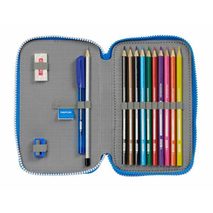 Dubbele etui R. C. Deportivo de La Coruña 12,5 x 19,5 x 4 cm-Topper Trend
