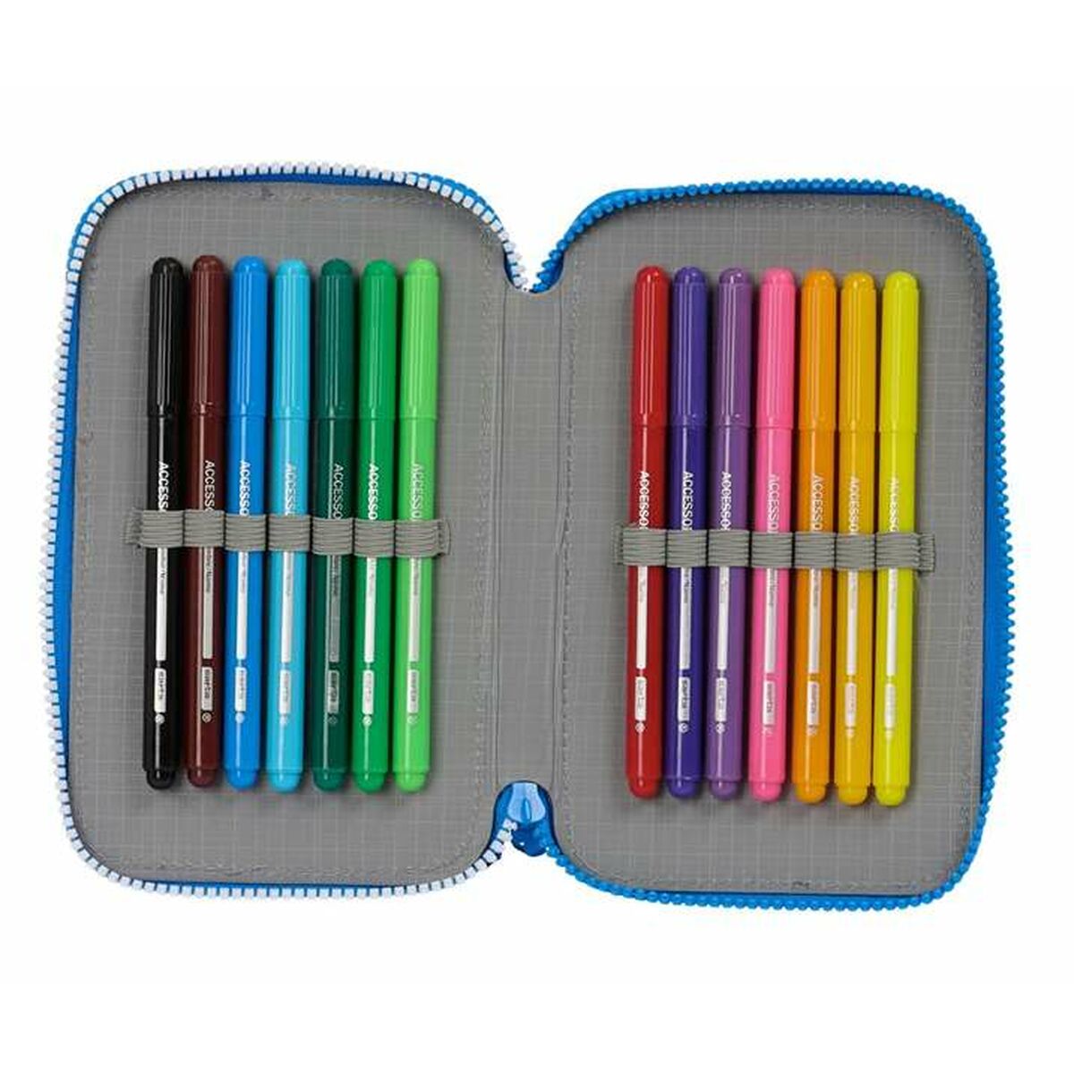 Dubbele etui R. C. Deportivo de La Coruña 12,5 x 19,5 x 4 cm-Topper Trend