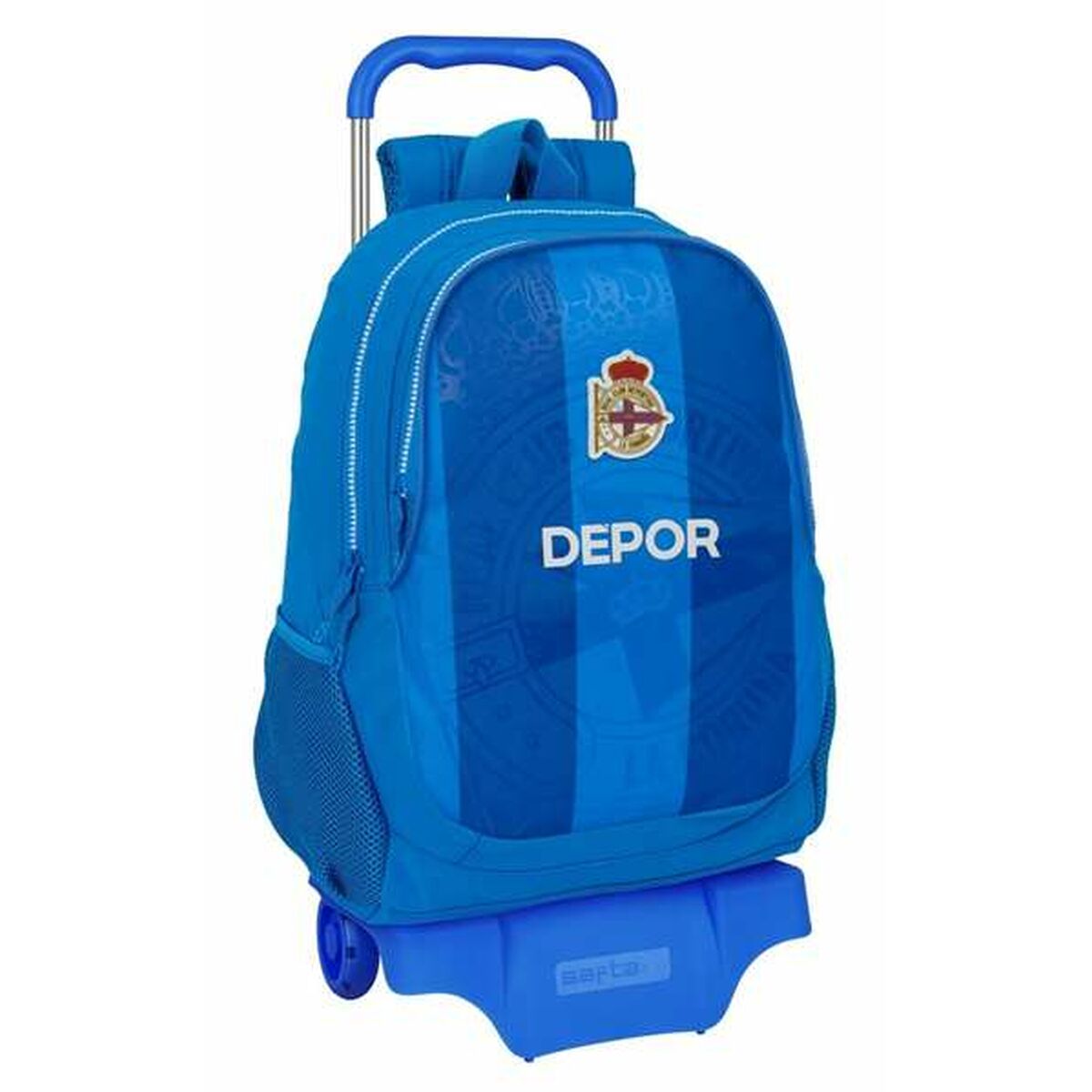 Schoolrugzak met Wielen R. C. Deportivo de La Coruña Blauw 32 x 44 x 16 cm-Topper Trend