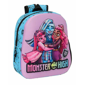 3D-schoolrugzak Monster High 27 x 33 x 10 cm-Topper Trend
