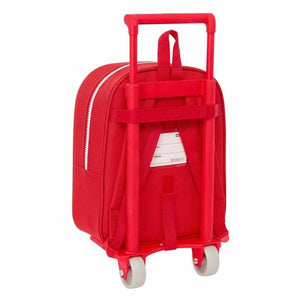 Schoolrugzak met Wielen Sevilla Fútbol Club Rood 22 x 27 x 10 cm-Topper Trend