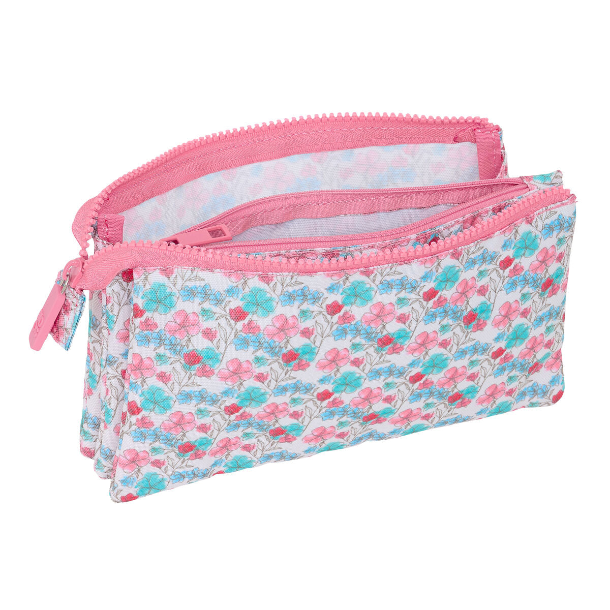 Pennenetui met 3 vakken Safta Flores 22 x 12 x 3 cm-Topper Trend