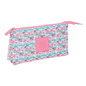 Pennenetui met 3 vakken Safta Flores 22 x 12 x 3 cm-Topper Trend