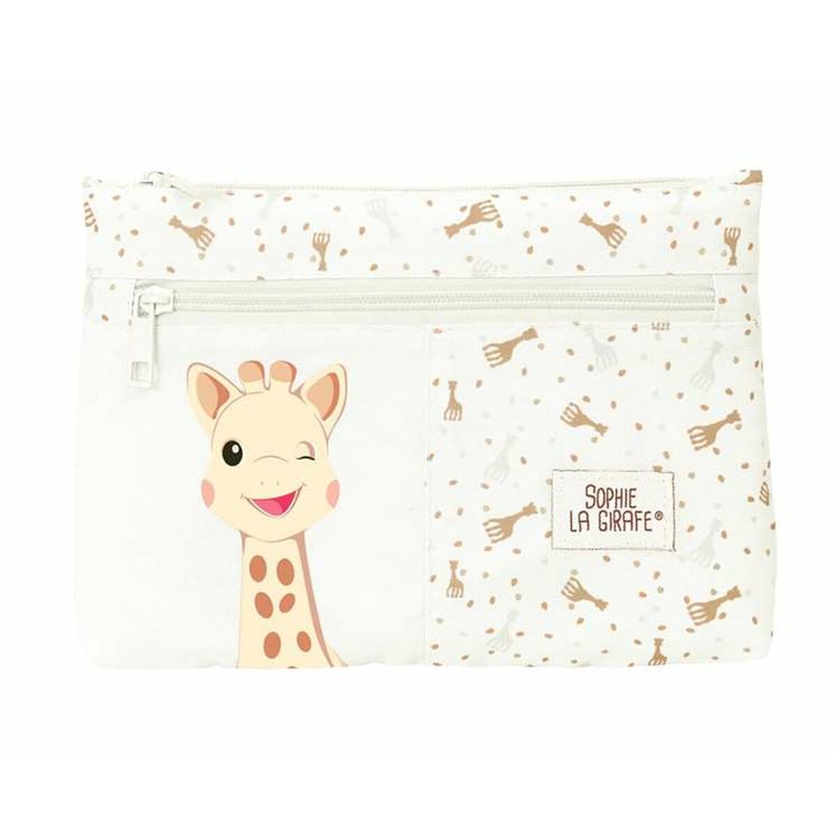 Pennenetui met 2 vakken Sophie la Girafe-Topper Trend