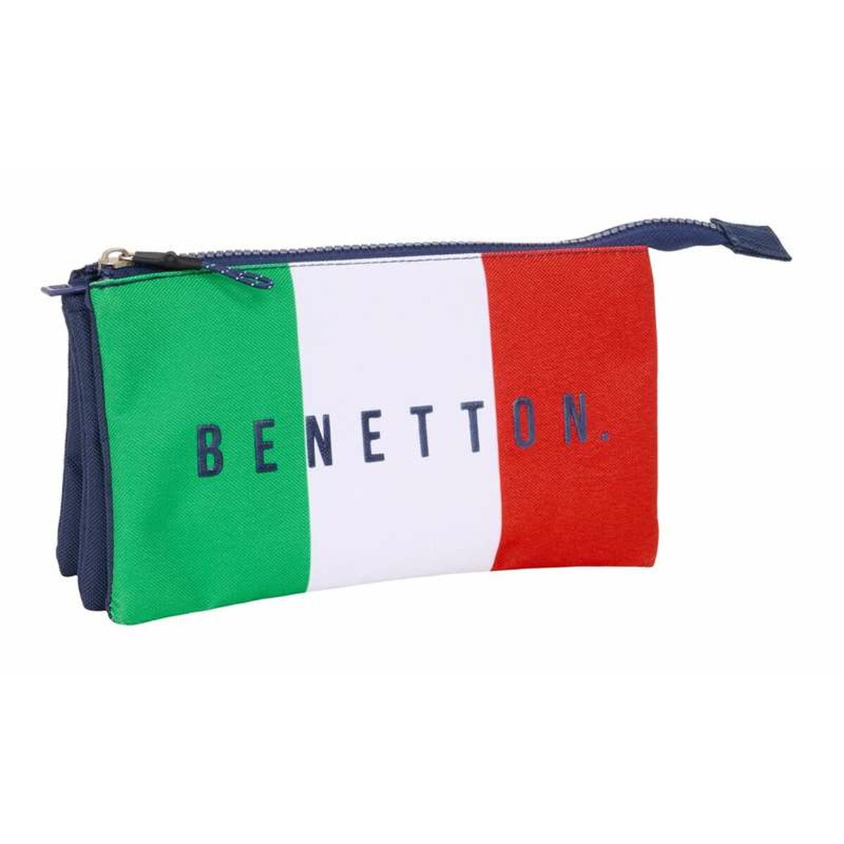 Pennenetui met 3 vakken Benetton 22 x 12 x 3 cm-Topper Trend