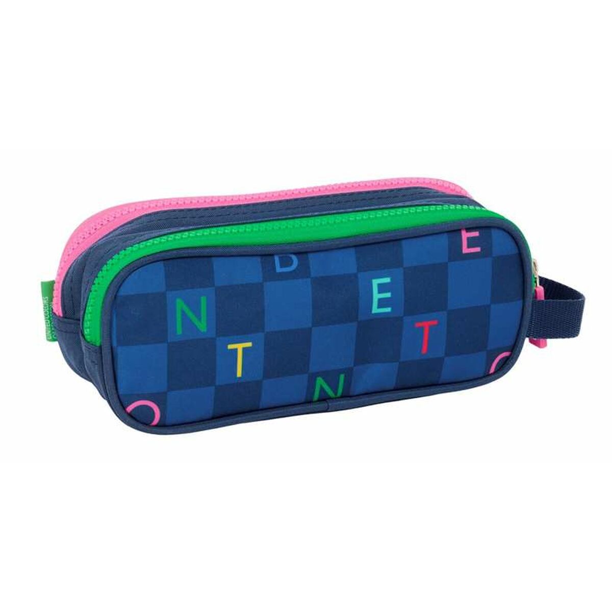 Pennenetui met 2 vakken Benetton Damero 21 x 8 x 6 cm-Topper Trend