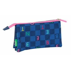 Pennenetui met 3 vakken Benetton Damero 22 x 12 x 3 cm-Topper Trend