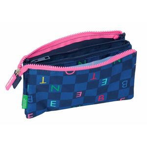 Pennenetui met 3 vakken Benetton Damero 22 x 12 x 3 cm-Topper Trend