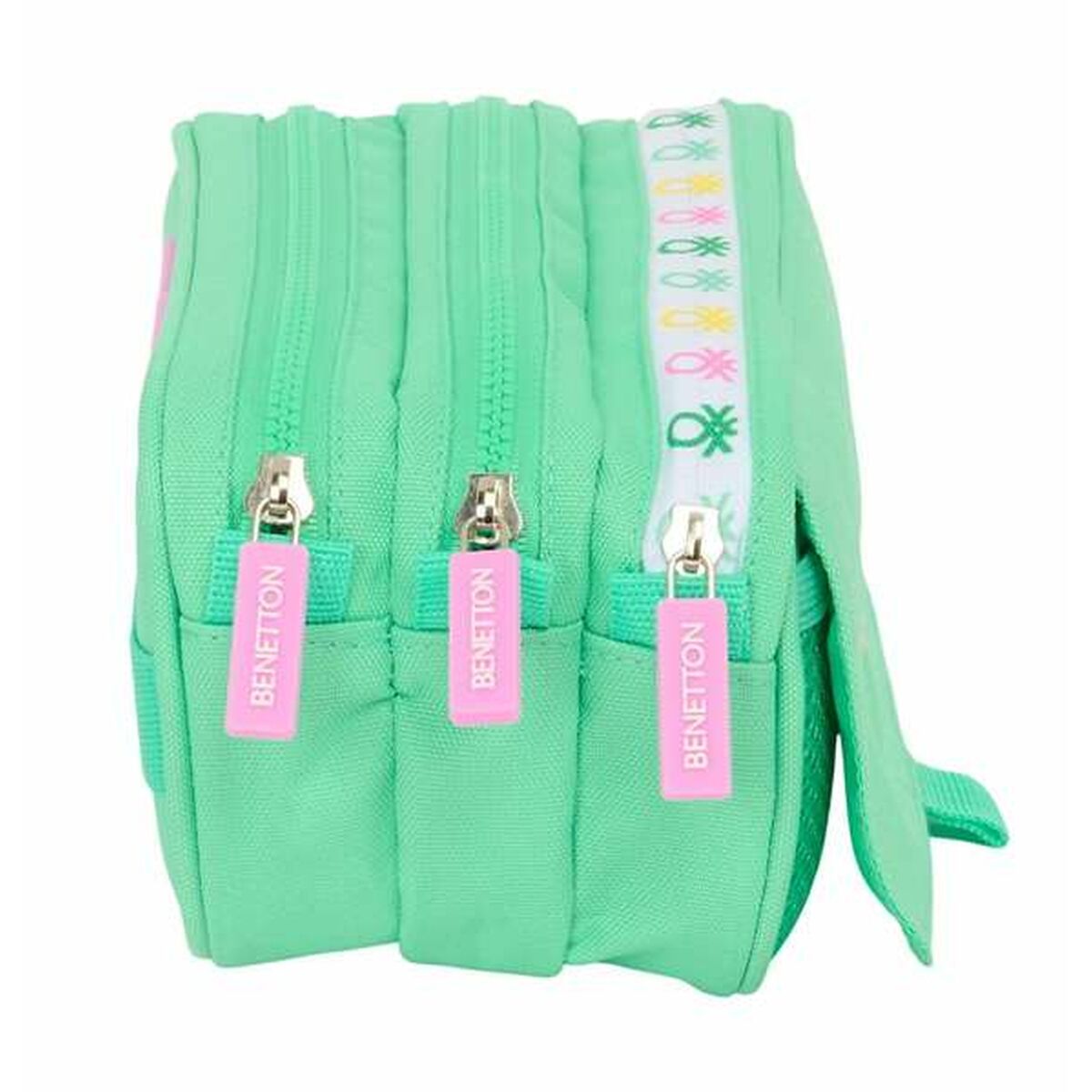 Pennenetui met 3 vakken Benetton Mint 21,5 x 10 x 8 cm-Topper Trend