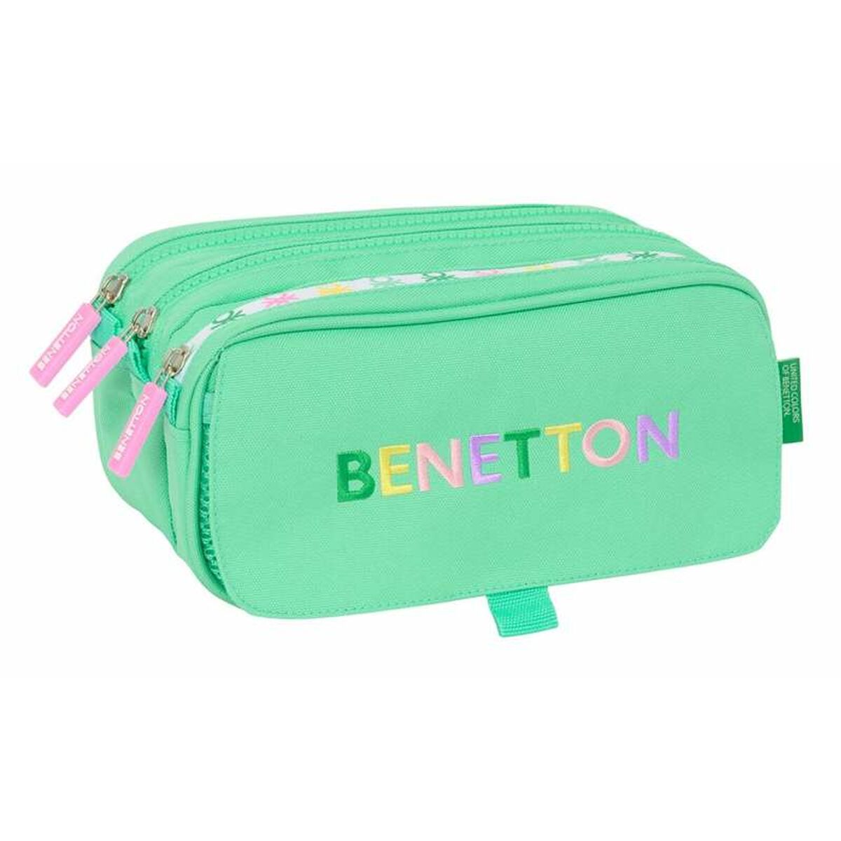 Pennenetui met 3 vakken Benetton Mint 21,5 x 10 x 8 cm-Topper Trend