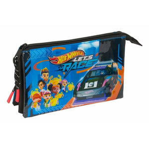 Pennenetui met 3 vakken Hot Wheels Let'S Race 22 x 12 x 3 cm-Topper Trend