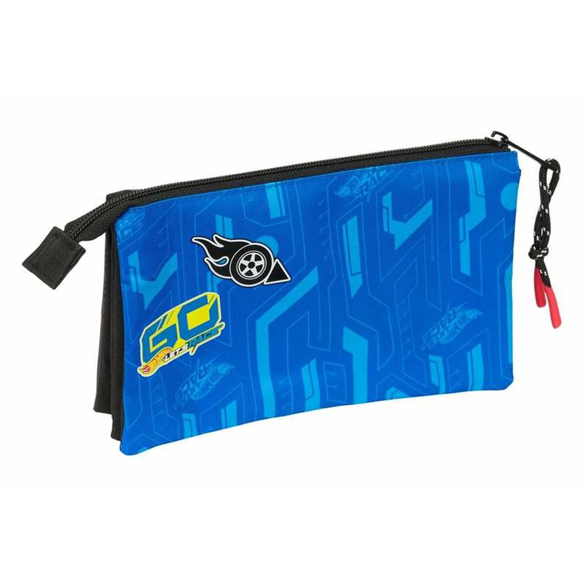 Pennenetui met 3 vakken Hot Wheels Let'S Race 22 x 12 x 3 cm-Topper Trend