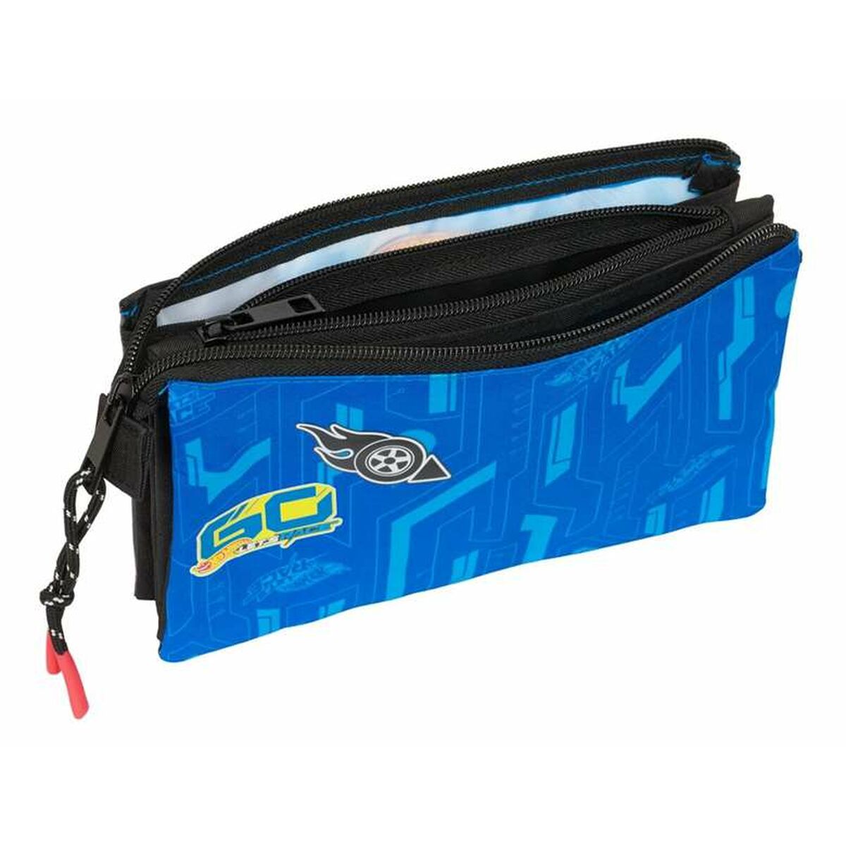 Pennenetui met 3 vakken Hot Wheels Let'S Race 22 x 12 x 3 cm-Topper Trend