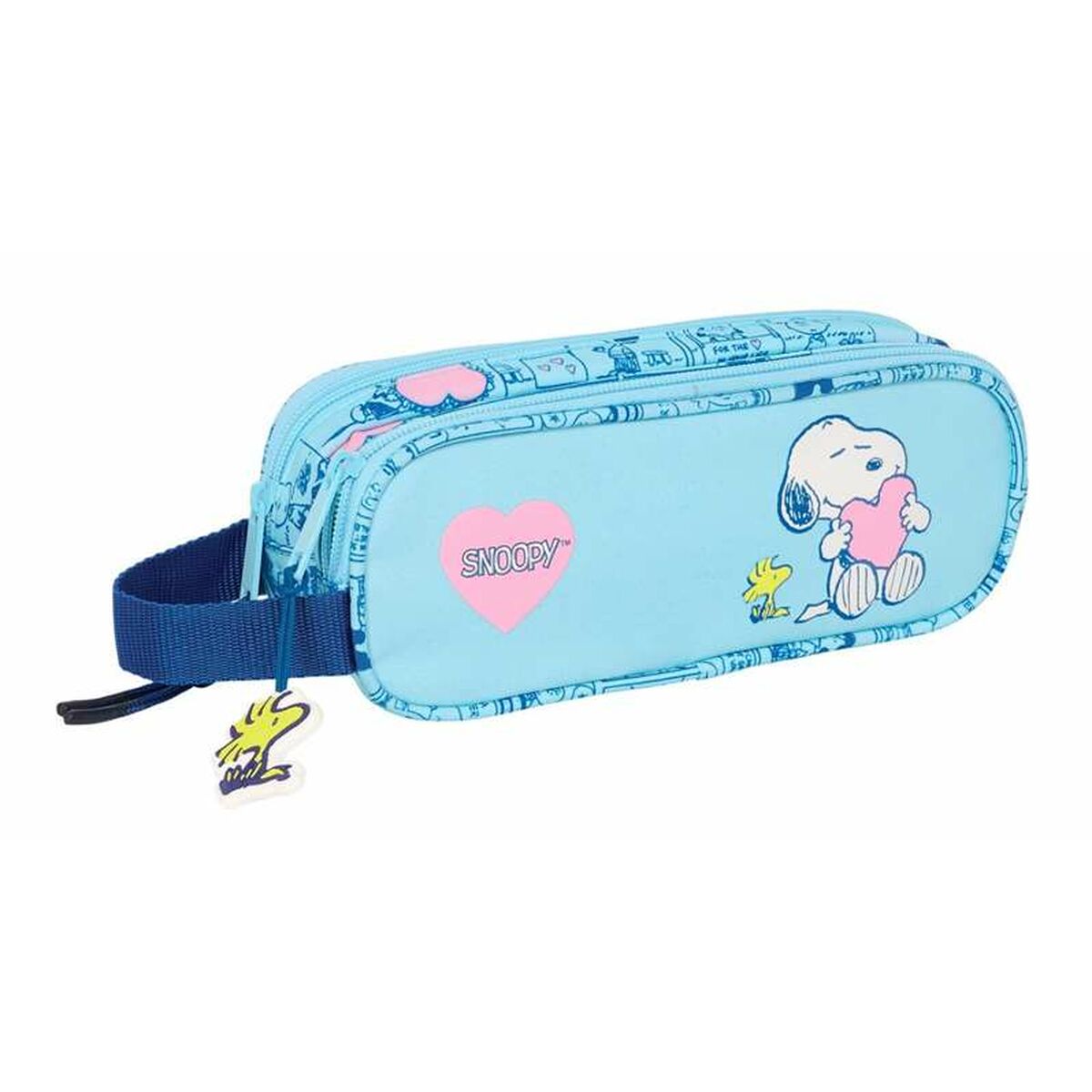 Pennenetui met 2 vakken Snoopy Love 21 x 8 x 6 cm-Topper Trend