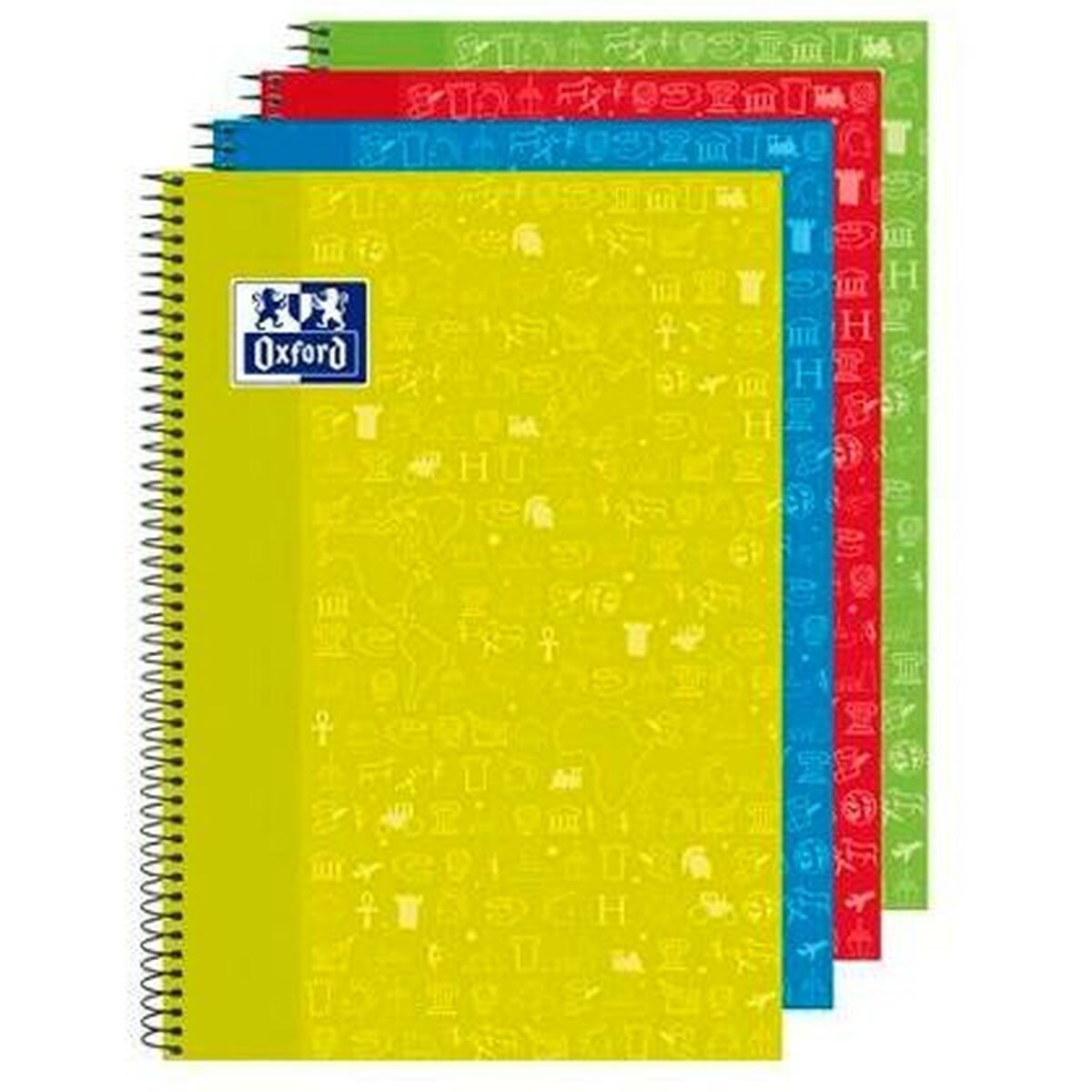 Schrift Oxford Write & Erase Multicolour Din A4 80 Lakens 21,5 x 31,5 cm 4 Onderdelen-Topper Trend